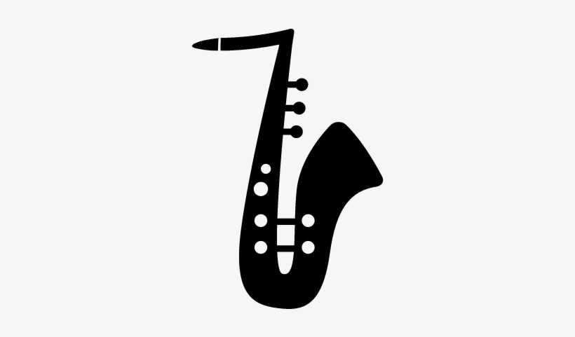 Saxophone With White Detailing Free Vectors, Logos, - Saxophone Silhouette, transparent png #782057