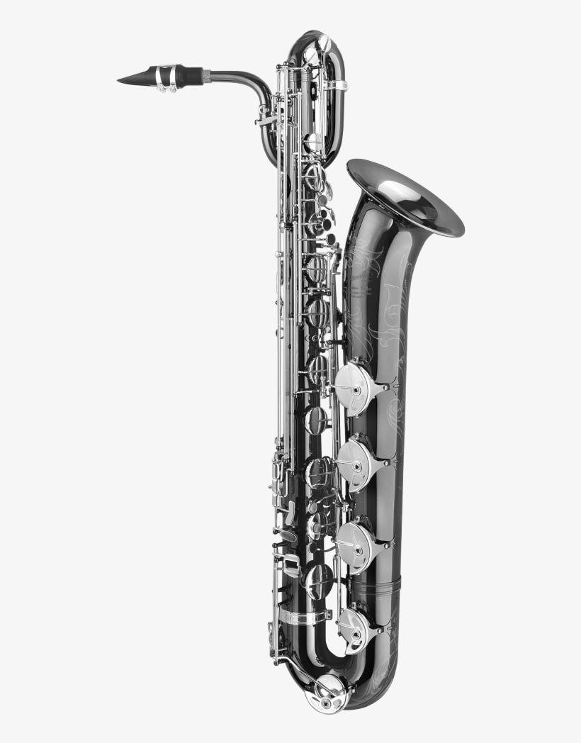 Saxophone Clipart Jpeg - Black Nickel Baritone Saxophone, transparent png #782082