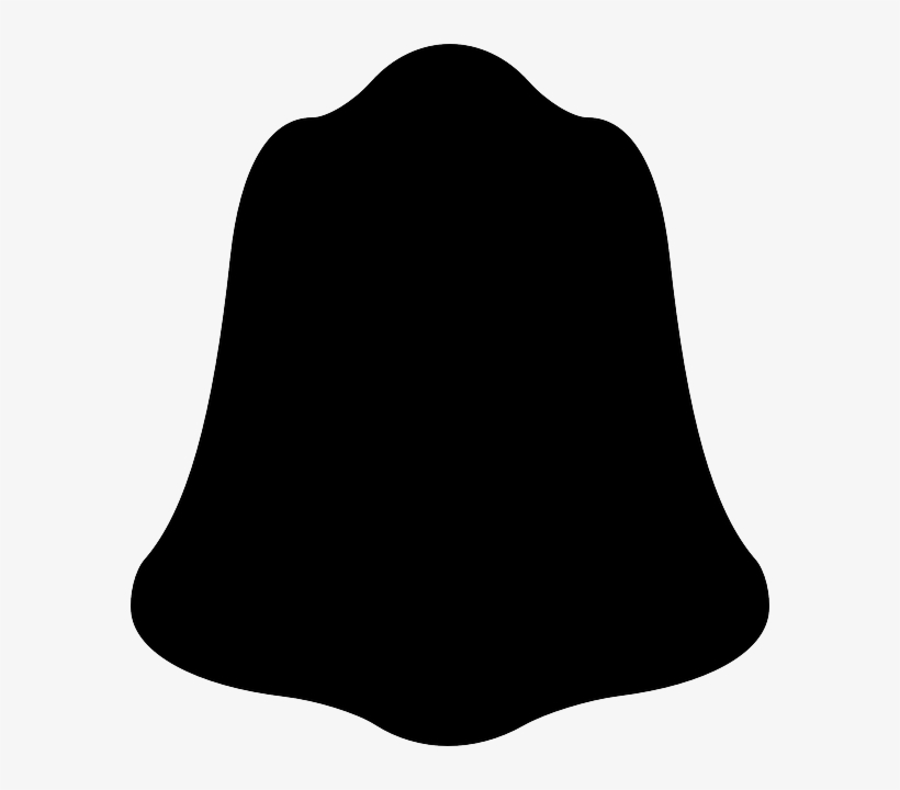 Black, Outline, Silhouette, Christmas, Bell, Holidays - Necktie, transparent png #782766