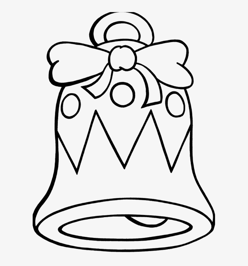 Christmas Bell Clipart Downloadable - Colouring Pages Of Christmas Bells, transparent png #782841