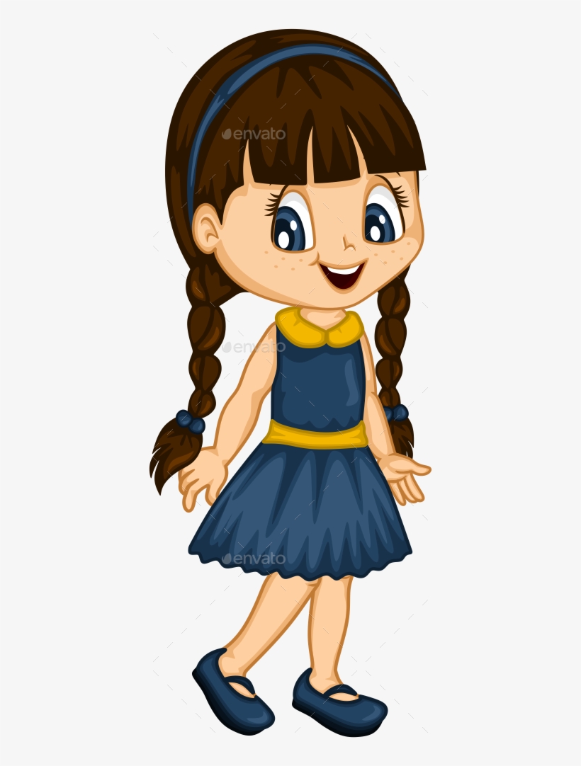 Little Girl Spring - Girl Cartoon Png, transparent png #783124