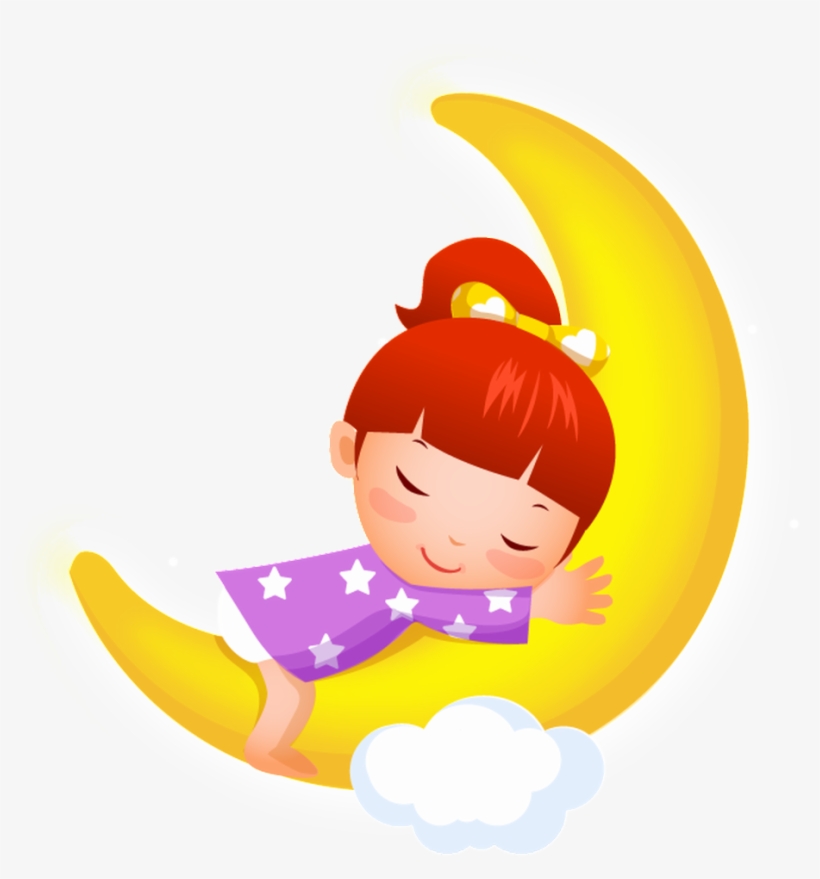 Sleeping Little Girl Cartoon Transparent - Sleep In The Sky, transparent png #783147