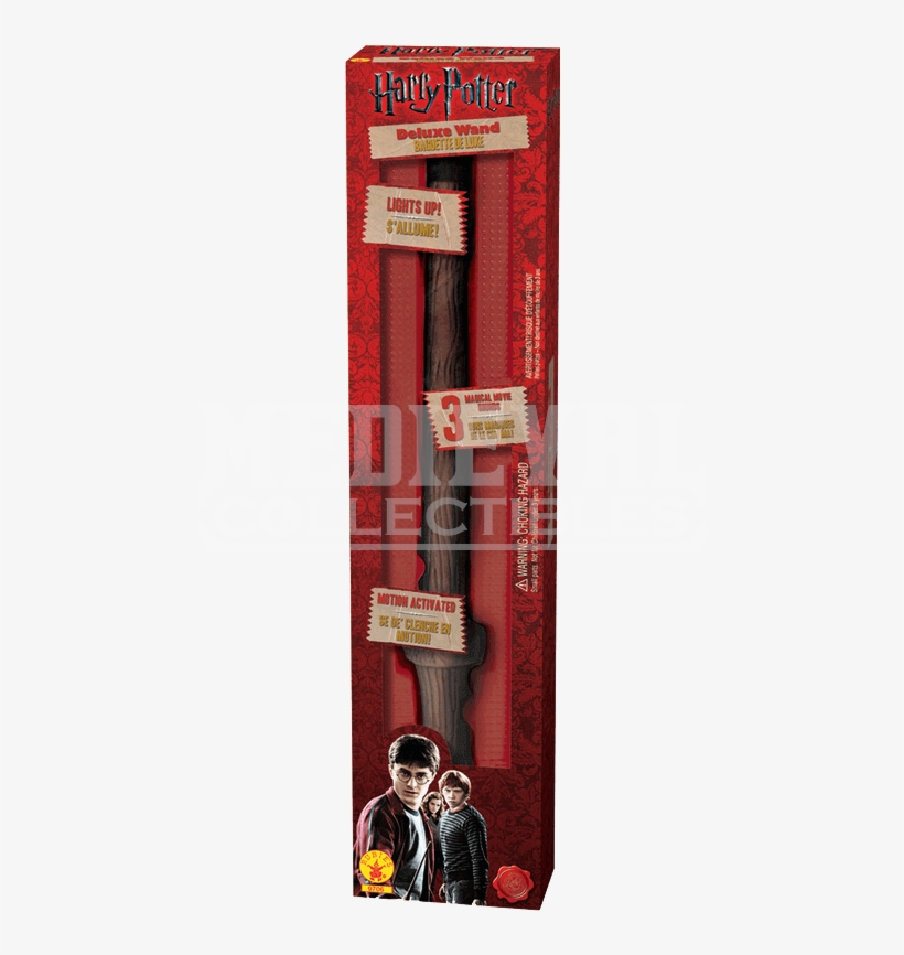 Harry Potter Deluxe Wand From Harry Potter - Harry Potter Wand With Light And Sound Halloween Accessory, transparent png #783168