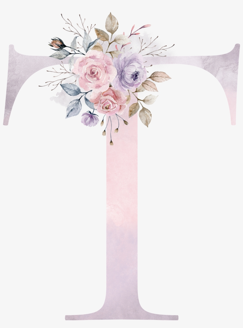 T - Mauve Flowers Design, transparent png #783864