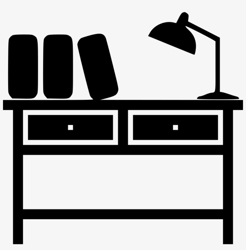 Png File Svg - Study Table With Books Icons Png, transparent png #784867