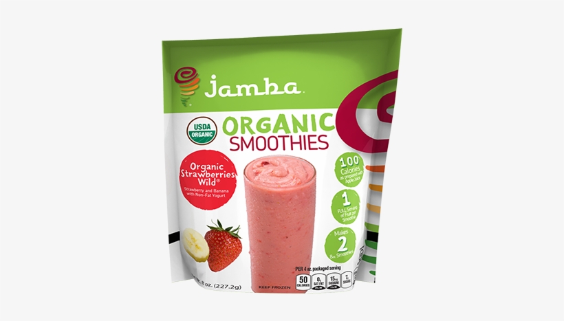 Jamba At Home Smoothies Organic Strawberries Wild - Jamba Juice Smoothies, Organic, Strawberries Wild -, transparent png #785004