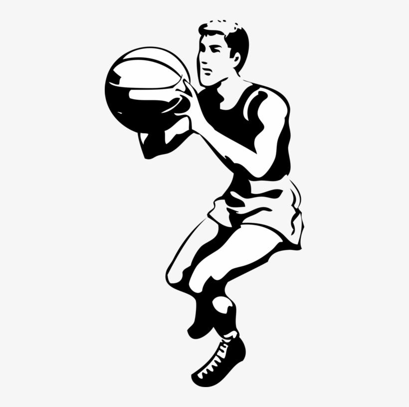 Basketball Clip Art At Clker Com Vector - Basketball Player Black And White, transparent png #785039