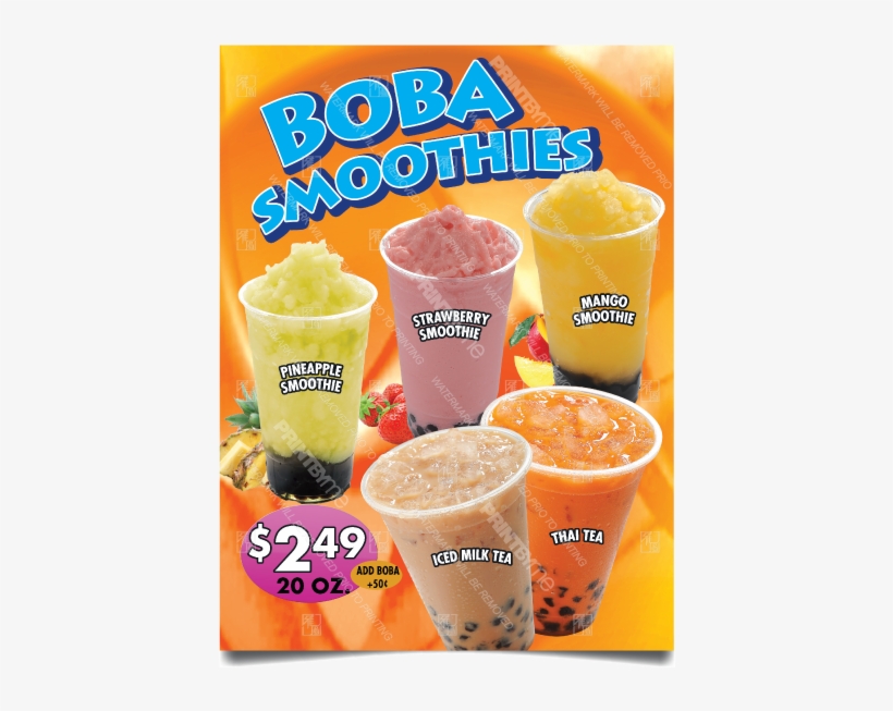 Bv-137 Boba Smoothies Poster - Boba Smoothies, transparent png #785586