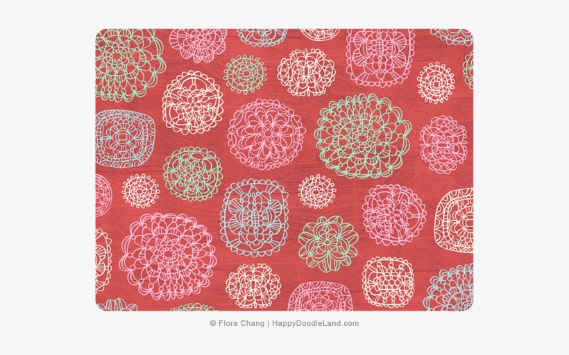 Colored Folk Lace Pattern © Flora Chang - Placemat, transparent png #785756