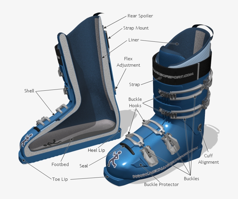 Ski Boot Parts - Skiing, transparent png #785936