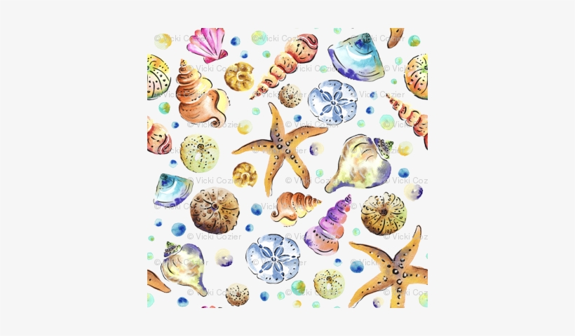 Starfish & Shells Watercolour - Watercolor Painting, transparent png #786258