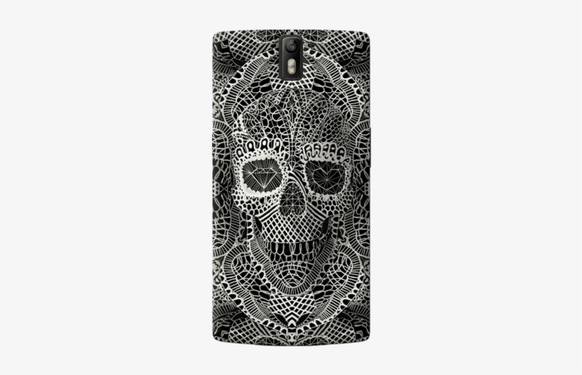 Lace Skull Oneplus One - Skull Lace Pattern Transparent, transparent png #786450
