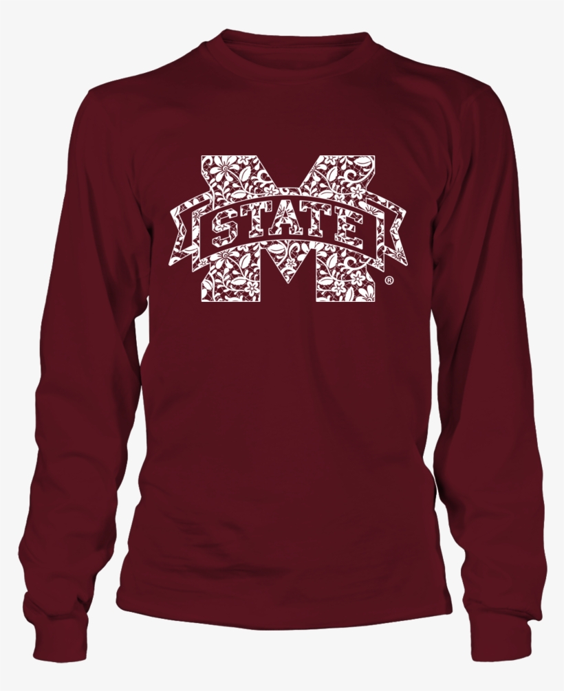 Lace Pattern Logo Mississippi State Bulldogs Shirt - Mama Bird Illinois State, transparent png #786694