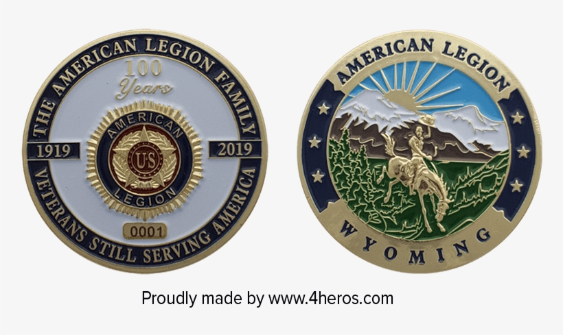 Image 698400 Centenialcoin - American Legion Department Of Wyoming, transparent png #786872
