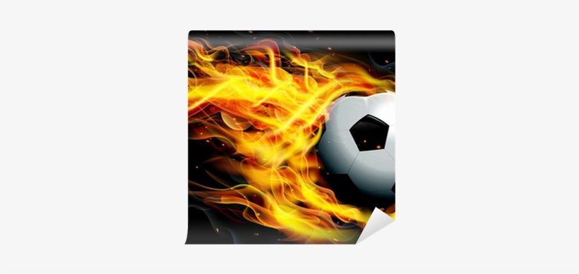 Miiverse Soccer Ball On Fire Png - Fussball Feuer, transparent png #786912
