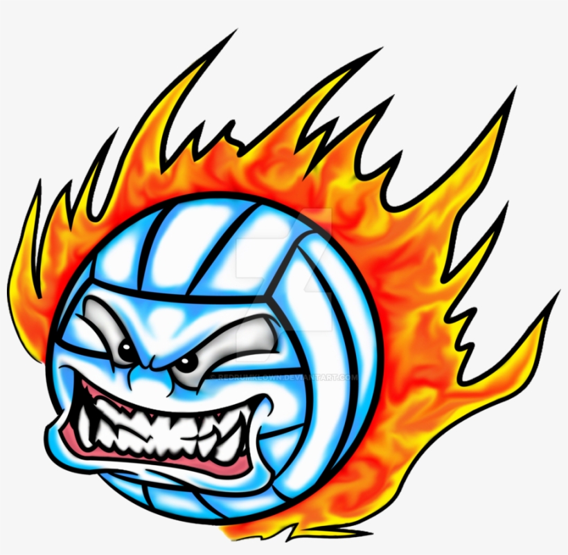 Volleyball On Fire - Volleyball On Fire Transparent, transparent png #787022