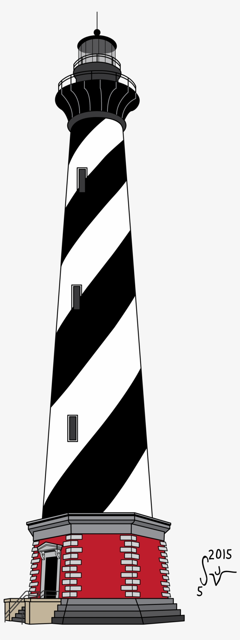 Drawn Lighthouse Cape Hatteras Lighthouse - Cape Hatteras Light, transparent png #787775