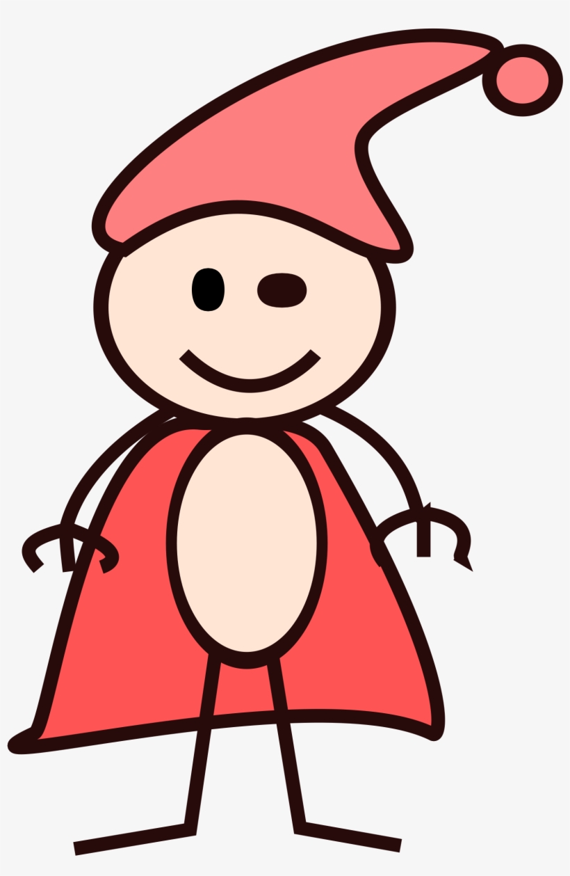 This Free Icons Png Design Of Stick Boy In A Red Cape, transparent png #787999