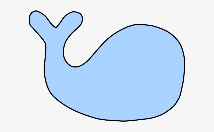 Blue Clip Art At Clker Com Vector - Shape Of A Whale, transparent png #788708