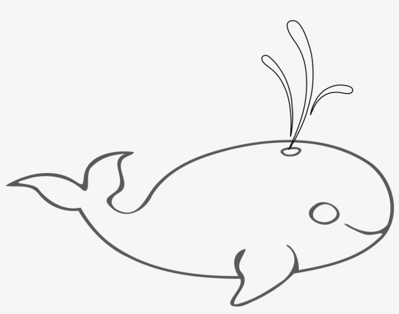 Blue Whale Outline Rooweb Clipart Png - Whales, transparent png #788976