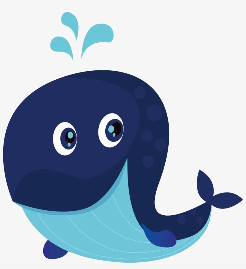 Cartoon Blue Illustration Transprent Png Free Download - Blue Whale Cartoon, transparent png #789122