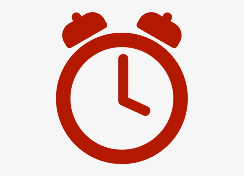 Alarm Clock - Clock Icon Red Png, transparent png #789235