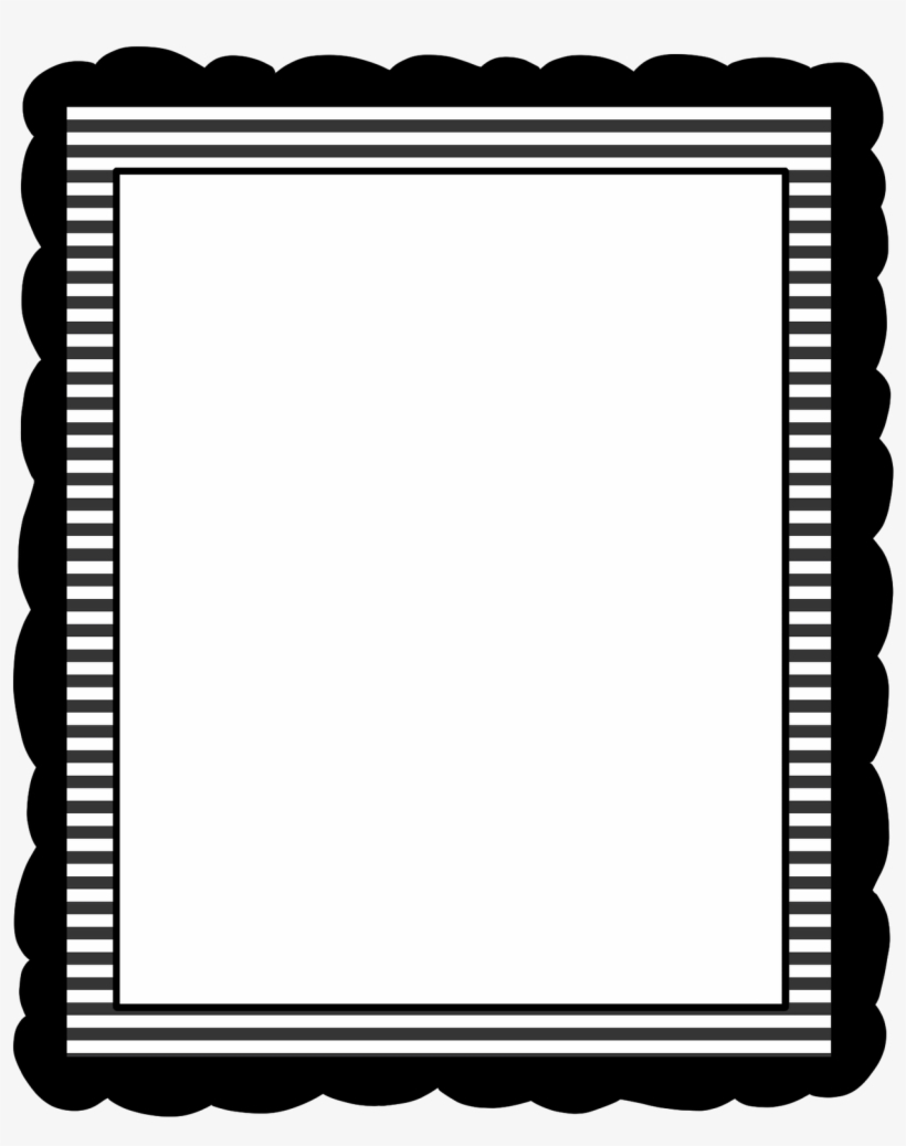 Black And White Borders Clipart - My First Resume Elementary School, transparent png #789900