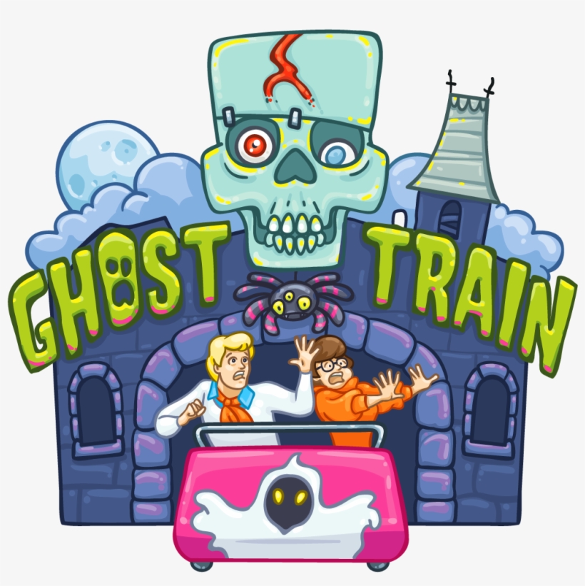 Free Clipground - Ghost Train Ride Clipart, transparent png #7800634