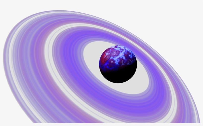 Purple Blue Planet Rings - Galaxy, transparent png #7800969