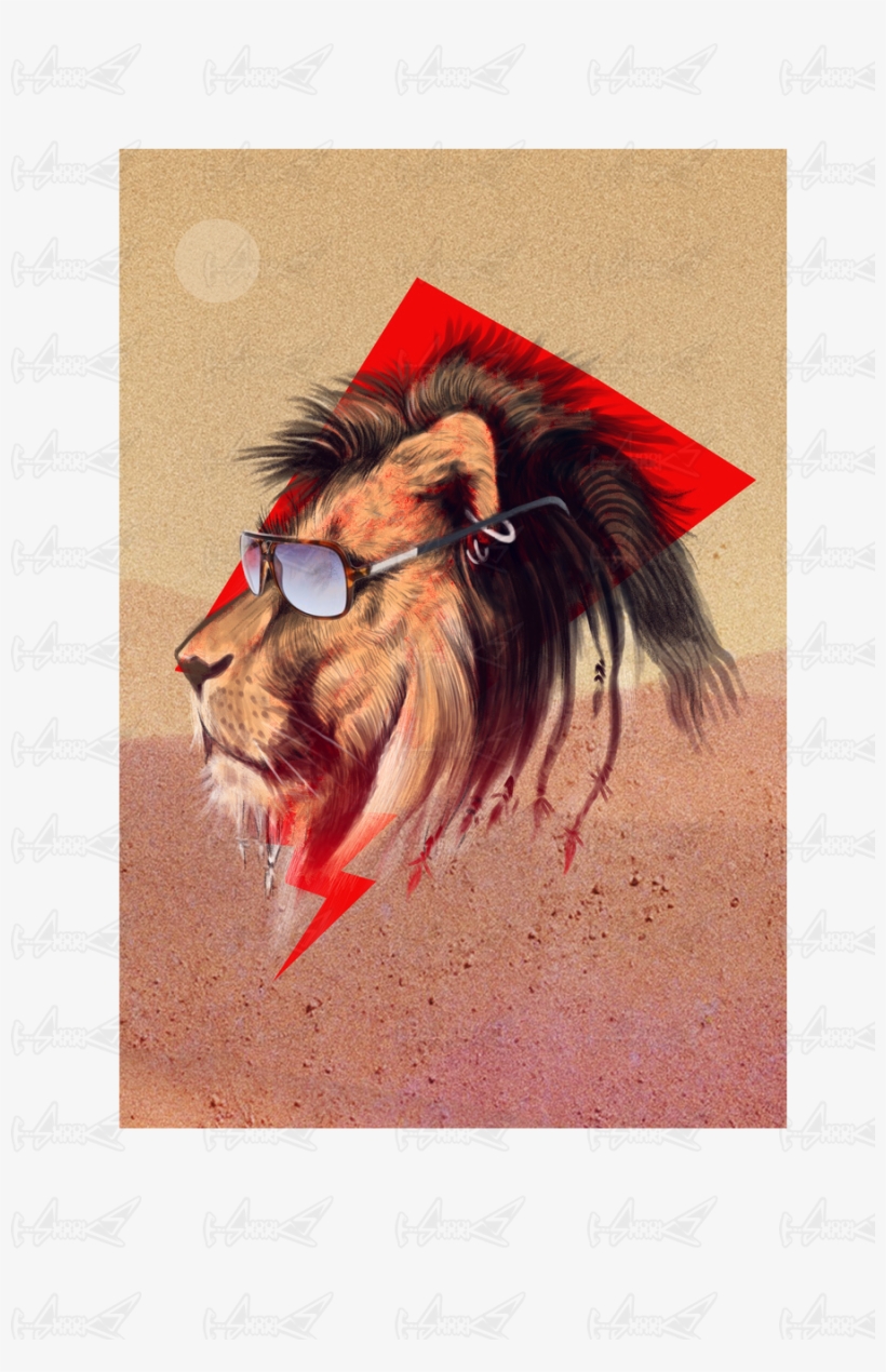 Cool Lions On Sand Dunes - Masai Lion, transparent png #7801101