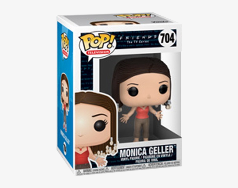 Monica Geller With Braids Pop Vinyl Figure - Funko Monica Geller 704, transparent png #7801351