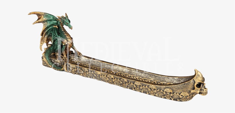 Golden Skull Boat Dragon Incense Holder - Weapon, transparent png #7801411