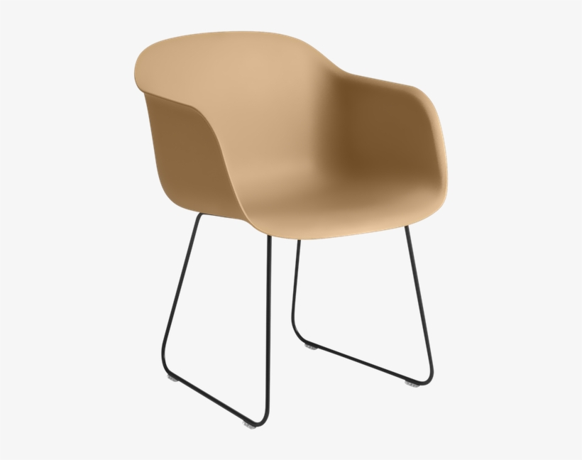 Made From An Innovative Wood Fiber-based Recycled Material, - Muuto Fiber Armchair Tube Base, transparent png #7801570