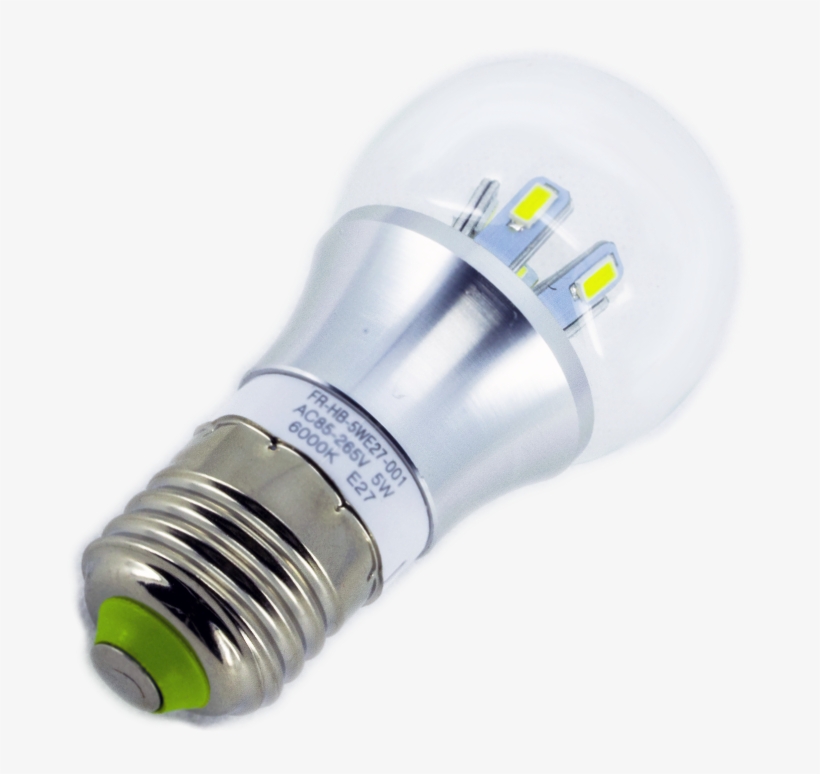 Bombilla Led Pequeña Transparente De Rosca E27 5w Ledrad - Fluorescent Lamp, transparent png #7801777