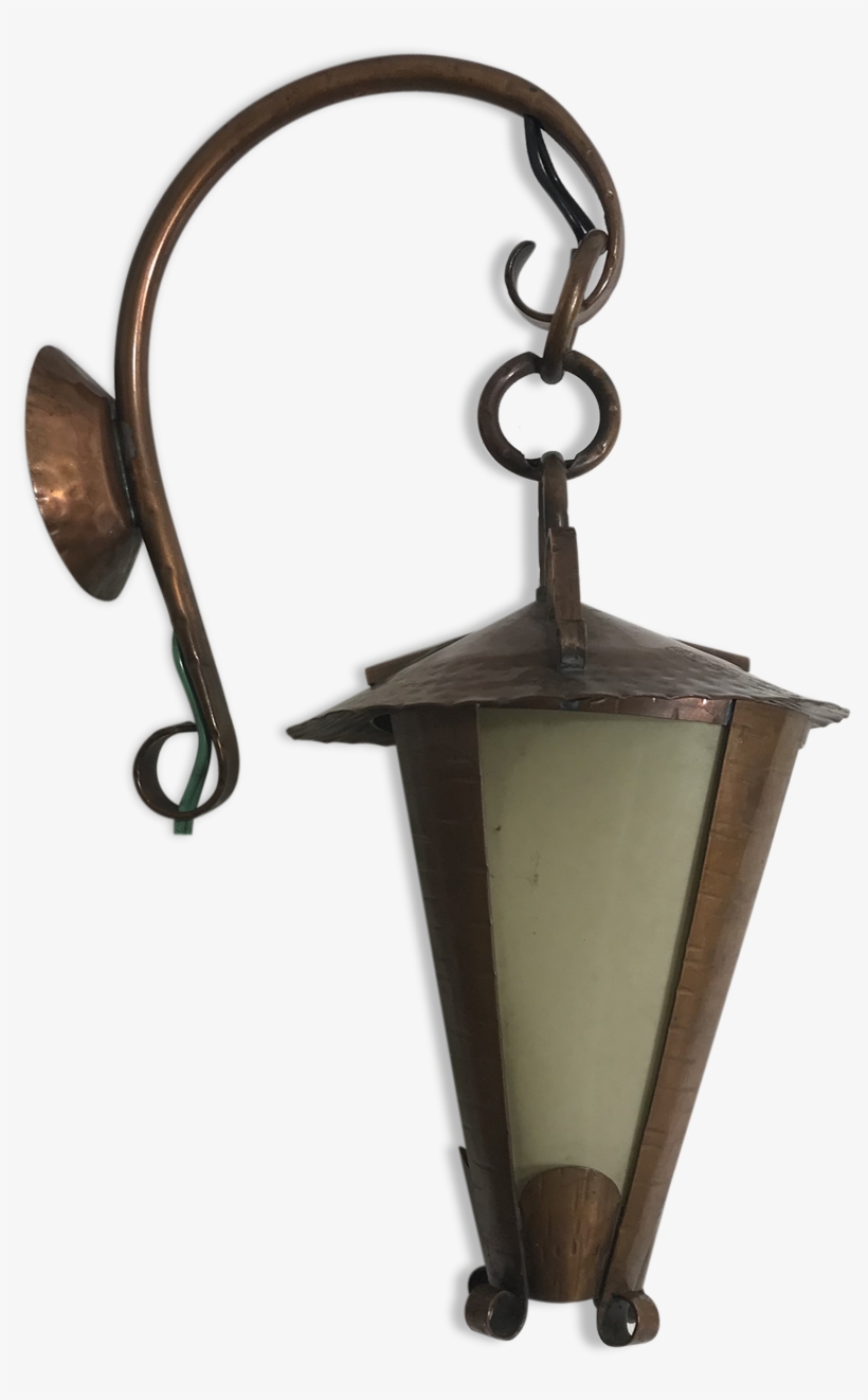 Applies Old Hanging Lantern Copper Hammered Vintage - Ceiling Fixture, transparent png #7802096