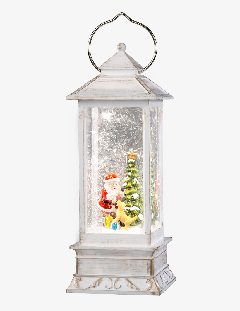 Led Snow Lantern "santa With Dog\ - Led Snow Lantern, transparent png #7802325