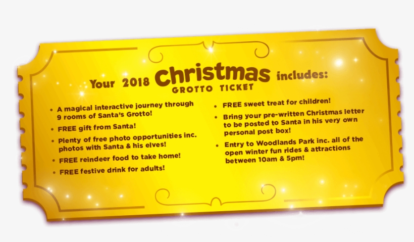 Your Golden Ticket To The Best Christmas Grotto In - Poster, transparent png #7802428