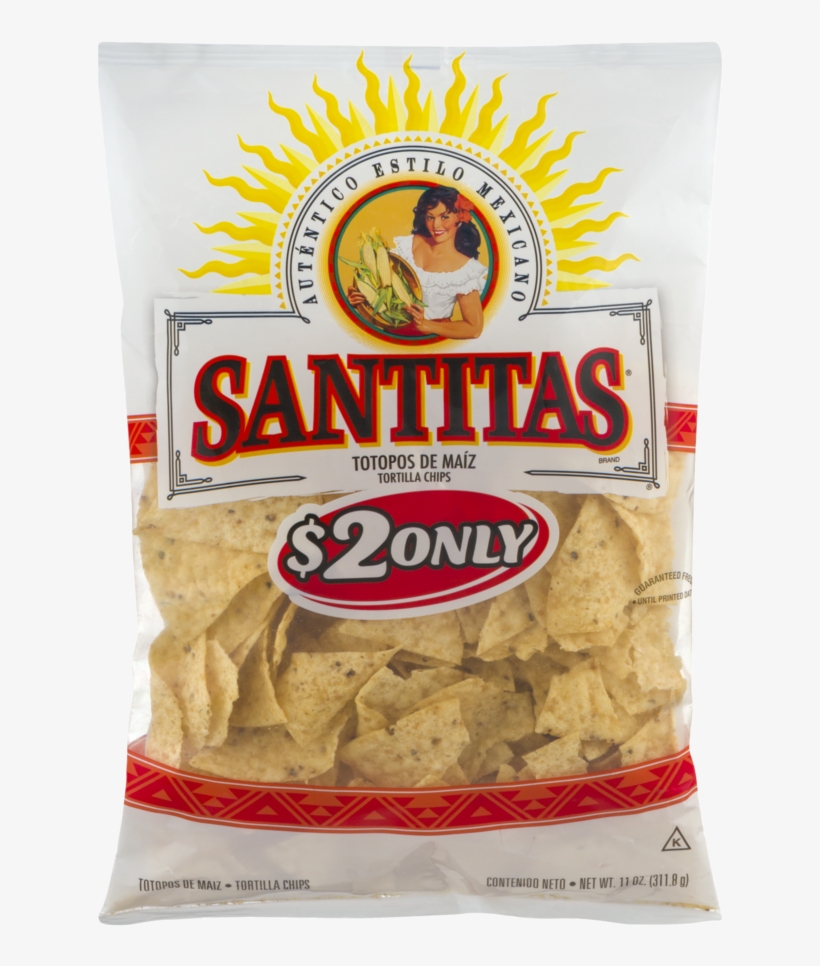 Santitas White Corn Tortilla Chips, 11 Oz - Santitas White Corn Tortilla Chips, transparent png #7802812