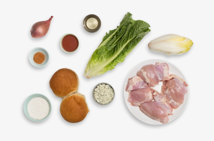 Buffalo Chicken Sandwiches With Endive & Blue Cheese - Prosciutto, transparent png #7803250