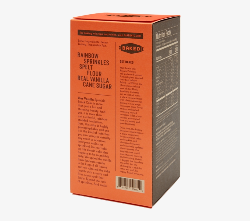 Vanilla Sprinkle Snack Cake - Box, transparent png #7803455