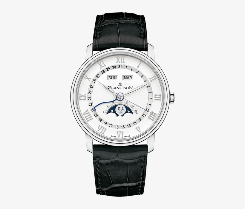 Blancpain Villeret Moonphase & Complete Calendar 40mm, - Blancpain 6654a 1127 55b, transparent png #7804110