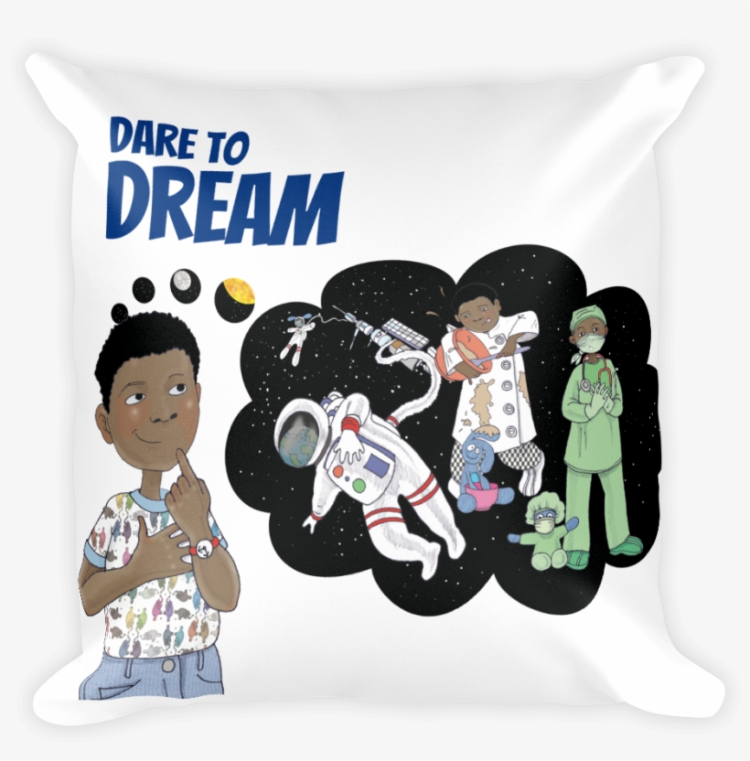 Dare To Dream Square Pillow - Addison Captain Brown Backpack, transparent png #7804227