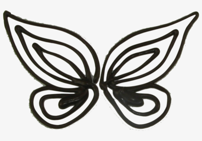 Chocolate Butterflies Template - Butterfly Outline Chocolate, transparent png #7804511