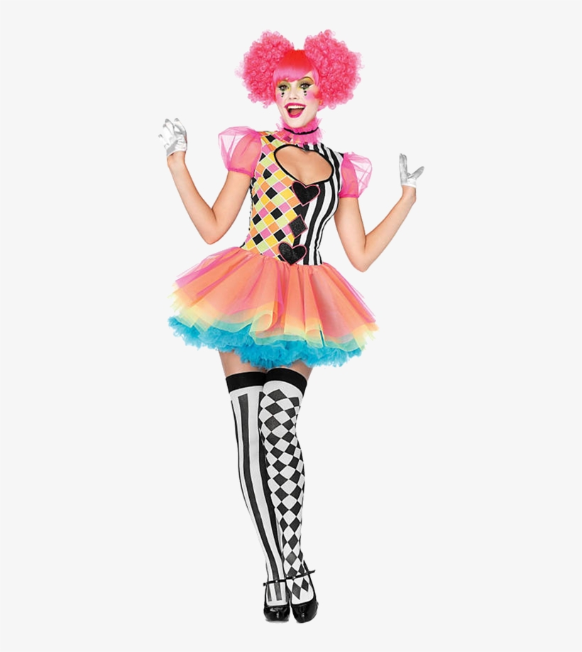 Pink And Blue Clown Costume, transparent png #7805218
