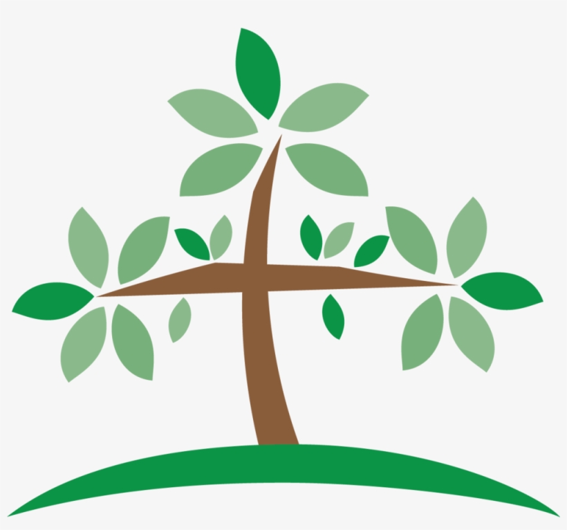 Union Church Curved Tree Silhouette, transparent png #7805375