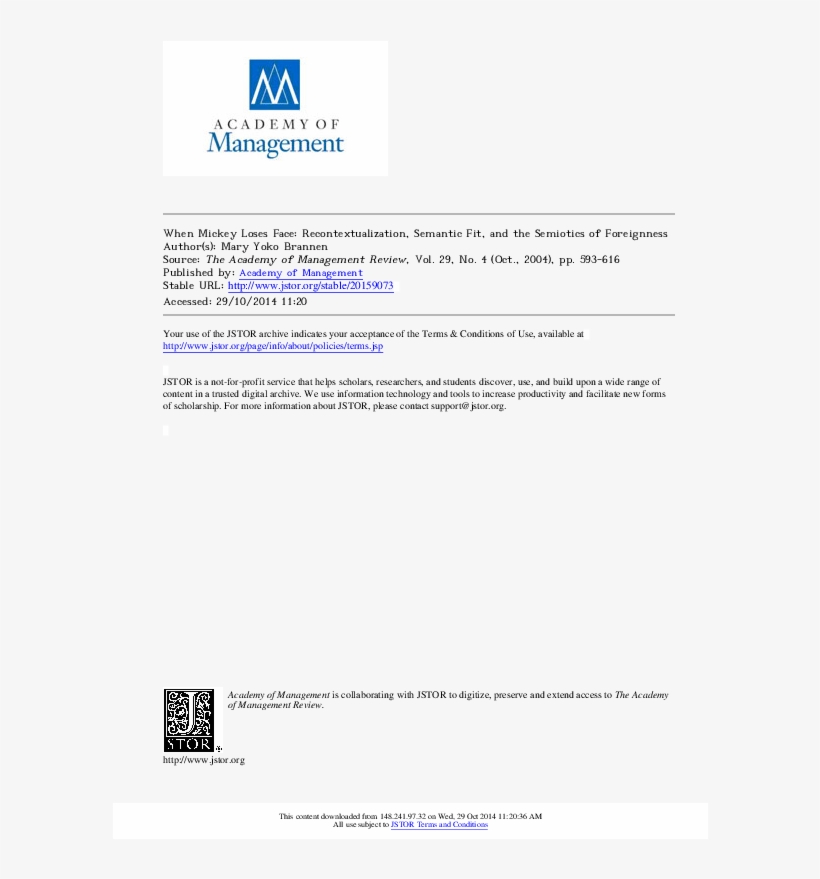 Pdf - Academy Of Management, transparent png #7805732