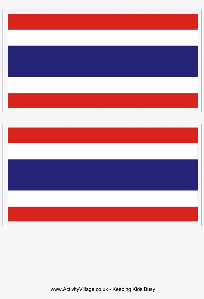 Download This Free Printable Thailand Template A4 Flag, - Make A Thailand Flag, transparent png #7805778