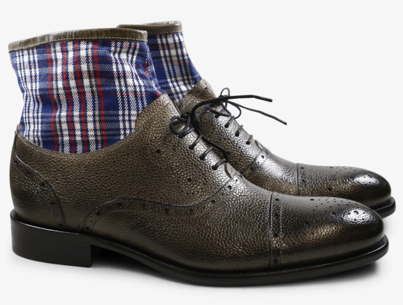 Ankle Boots Patrick 4 Scotch Grain Textile Grey Check - Work Boots, transparent png #7806040