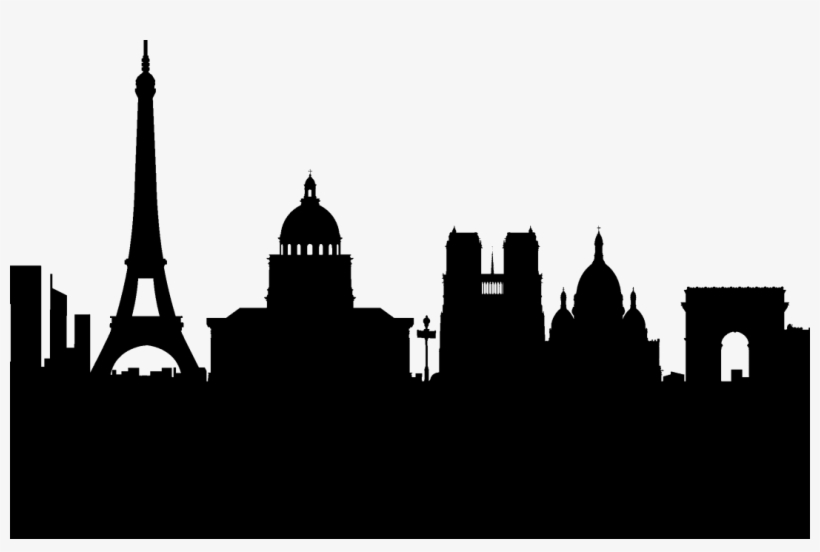 Paris Skyline Silhouette Png, transparent png #7806163