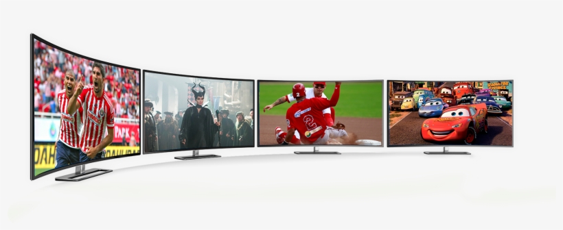 Disfruta Hasta En 4 Televisores - Led-backlit Lcd Display, transparent png #7806227